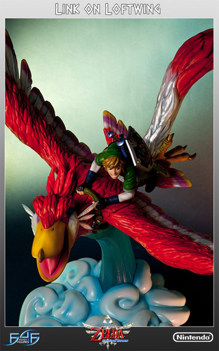 Illustration for article titled Link Is So Damn Happy Riding His New Skyward Sword Statue